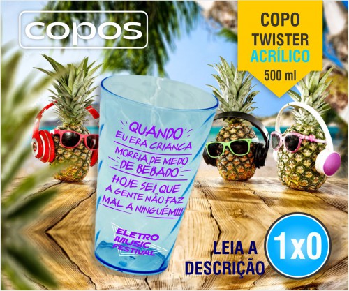 Copo Twister 500ml Acrílico