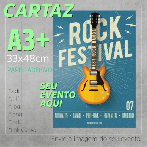 Cartaz Papel Adesivo Sulfite Tamanho A3+ 33x48cm