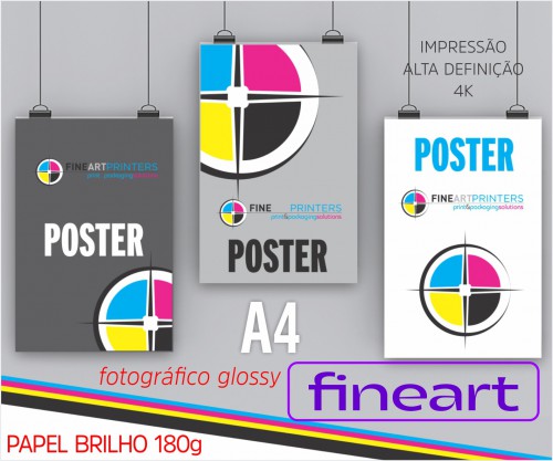 Poster FineArt A4 Papel Brilho 180g