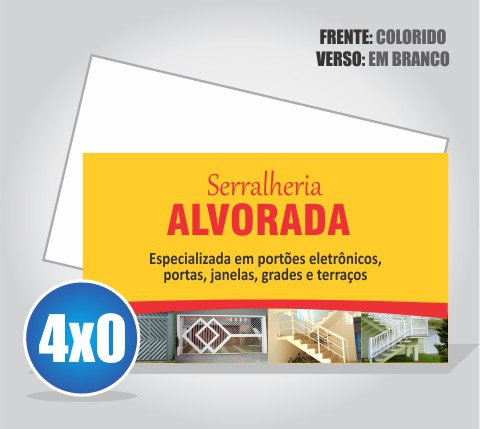 Cartão de Visita Comercial - Só Frente