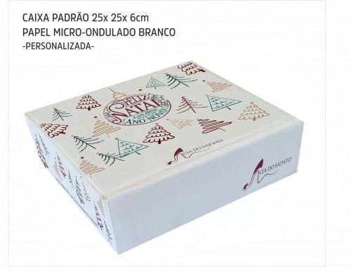 Caixa Micro Branca 25x25x6 Personalizada