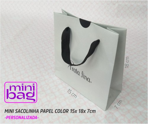 Sacola MiniBag Papel Color 15x18x7 Personalizada