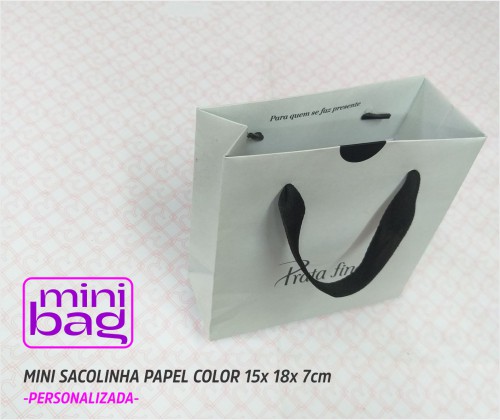 Sacola MiniBag Papel Color 15x18x7 Personalizada