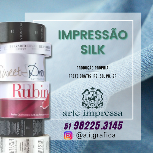 50m Fita de Cetim em Rolo BRANCA impressão 1 cor